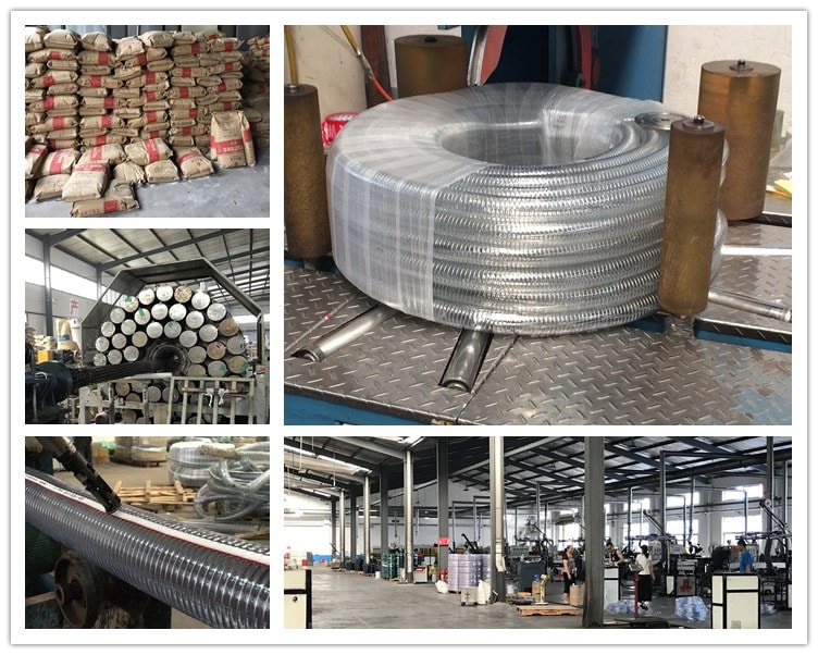 material of clear pvc wire reinforced flexible hose
