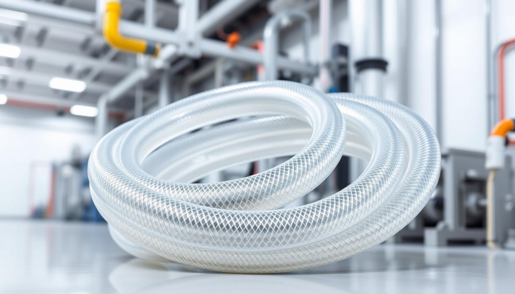 clear braided hose